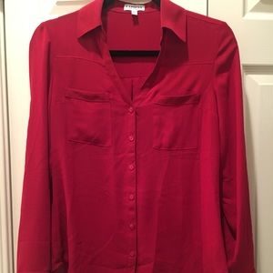 Express Raspberry Portofino Shirt Sz XS
